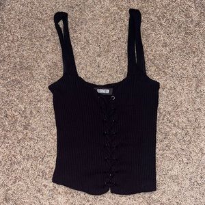 Reformation black tank top, size medium